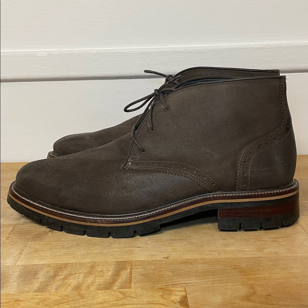 Johnston & Murphy XCFlex brown leather lace up ankle chukka boots men’s size 9.5